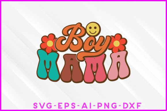 Boy Mama Mom Groovy Design: Retro Charm Meets Real-World Embroidery