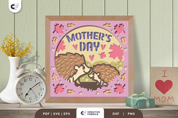 Mama and Baby Hedgehog 3D Shadow Box Review