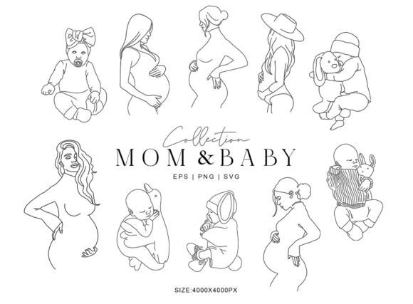 Mom and Baby Line Art Clipart: A Designer’s Honest Review for Real Embroidery Projects