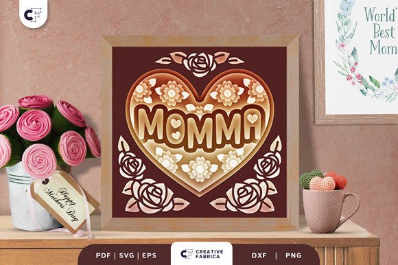 Momma in a Heart Shape 3D Shadow Box Review