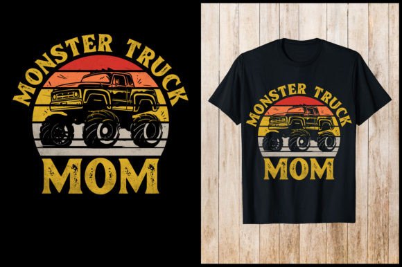 MonsterTruck Mom Retro T-Shirt Design Review for Real Embroidery Use